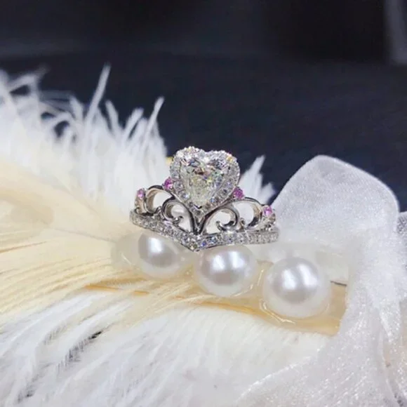 💥Prinecess Heart Shape Twisted Beautiful 925 Silver Plated for WomenUNVN12160 - Picture 5 of 9